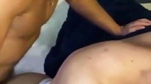 Latino hunk breeds asian twink