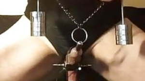 Extreme kinky nipple stretching masoslut