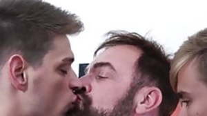 Horny twinks fucked hard in spitroast bareback