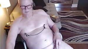 Daddy strokes on cam