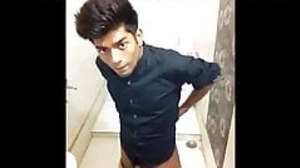 Indian Desi boy Jerks in Bathroom