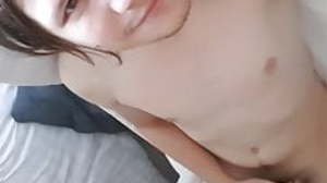Dutch gay jerks his big cock and cums on his