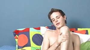 Interviewed twink Timo Garrett wanking off before