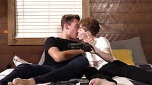 Cute twink James Stirling rides boyfriends big