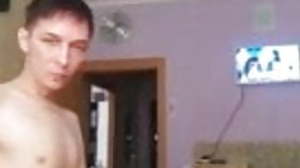 Jerking off while watching TV