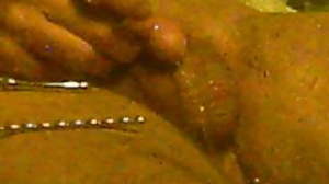 Daddy trying to insert a catherter before wearing