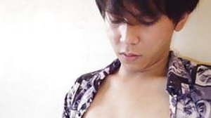 Sensual Japanese twink jerked wanting and toy