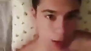 Twink gets cum facial