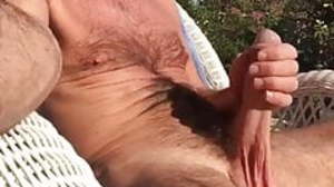 Silver daddy solo cum 01