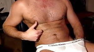 dad  edging in his briefs