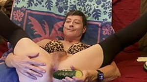 Sexy Logan Male Stripper Fucks Cucumber Gaping Ass