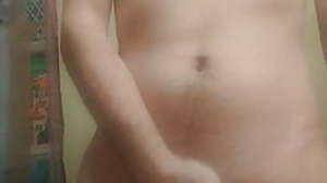 Pent up Whimpering messy bathroom jerk cumshot