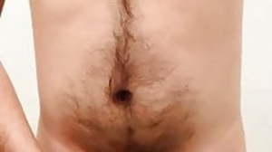 Hot hairy dad shows his uncut meat