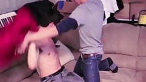 Tight abs twinks pounding hard after scruffy