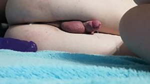 Femboy fucking himself with dildo