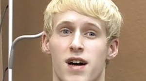 Blonde twink Aiden Ash hot dildo drilling while