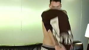 Tattooed British amateur Tom A jerks off his small