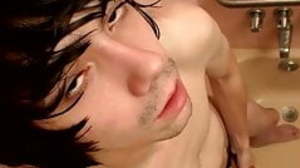 Muted blarney twink Samus Blinks shower pissing