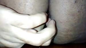 Riding small dildo