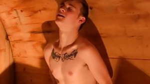 Hot boy Skyler Dallon jerks off with a obese dildo