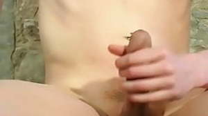 Hot UK twink Marc sprays big load after hot