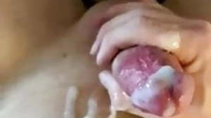 Jacking off cumshot