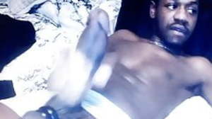 Young black guy edges his huge hung thick massive