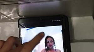 Cumtribute for an hot Mexican girl (First cum of a