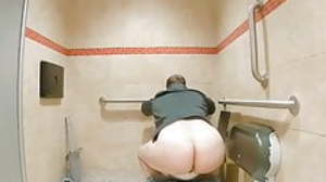 BIGGBUTT2XL STRIPS IN WAWA BATHROOM PROSPECT PARK