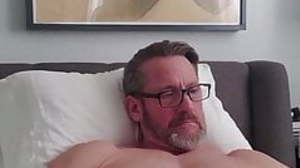 Fit mature papa shoots his sperm