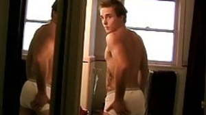 Cute blond jock Kelly Cooper tries out another