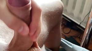 Jerking Off and Cum Closeup and Make More Precum