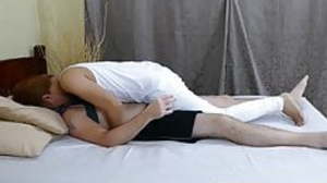 Amateur asian toyed and breeded by older male