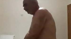 Grandpa fucking young guy doggy style