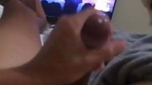 huge cumshot after long upper hand away from glum