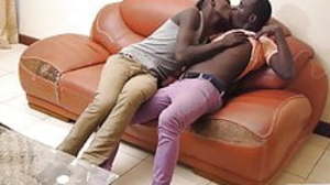 African twink breeded after blowing uncut dick