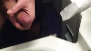 Big cock Big load Masturbating thither the train