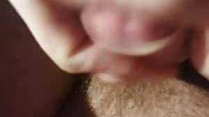 Close up cumshot hits the cam.