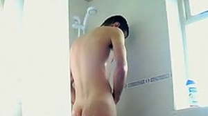 Young UK amateur masturbates his cock after kinky