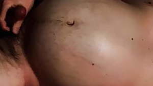 Ball Belly Bloated Daddy Jacks off