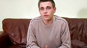 Young UK twink Joe moans while masturbating