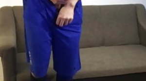 Post workout Jerkoff Slowmo Cum in Tights and