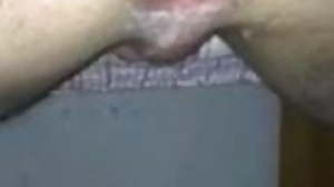 Gaped asshole gets covered with big load