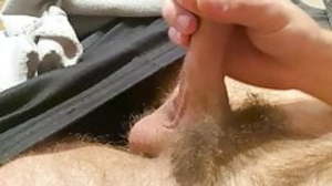 hairy bushy german jerking with cum