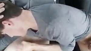 Twink Fed Cum by his Daddy nigh Car