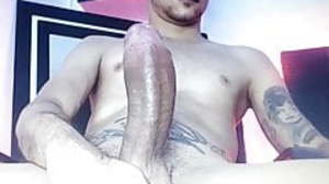 Latino edges thick beer can huge cock and big