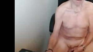 Cute Old Man On Webcam Short