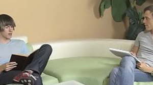 Twink Brice Carson anal fucks school friend Casey