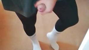 Horny FemBoi Orgasm's Clitty Milk in School