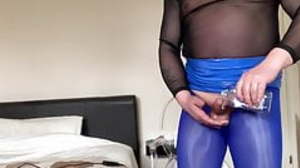 Wanking heavens xhamsterlive blue shiny pantyhose